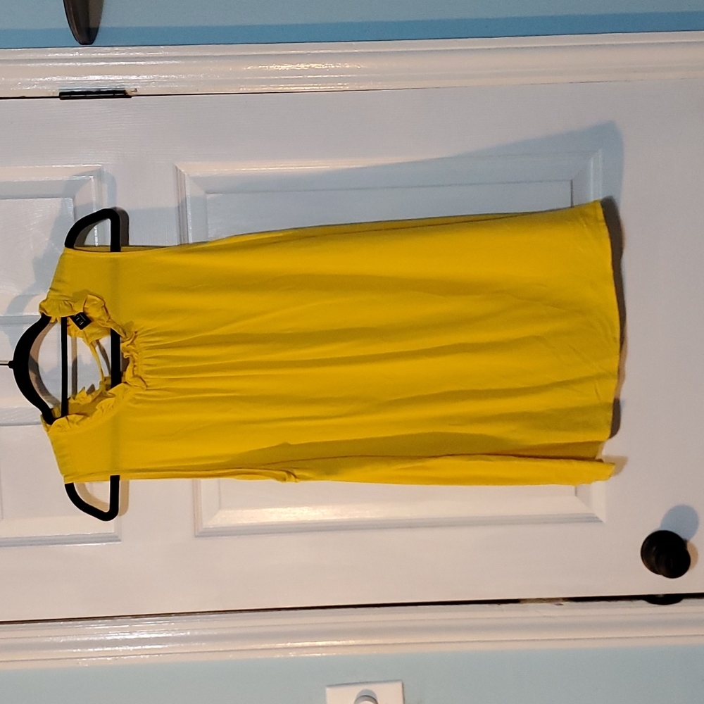 NWOT Eloquii Size 20 Sleeveless Tunic Easy Blouse in Yellow